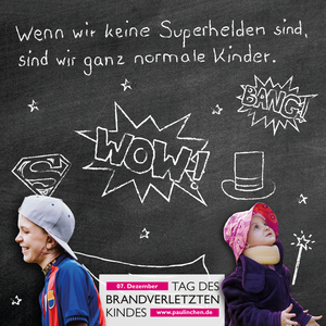 Plakat zum Tag des brandverletzten Kindes